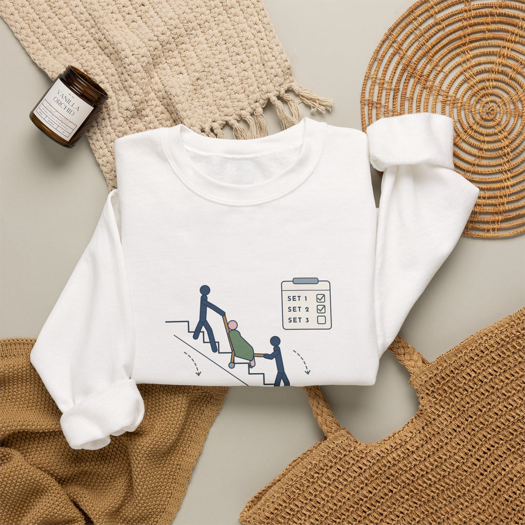 Paramedic Crewneck Sweatshirt - Leg Day: Third-Floor Walk-Up EMS Gift