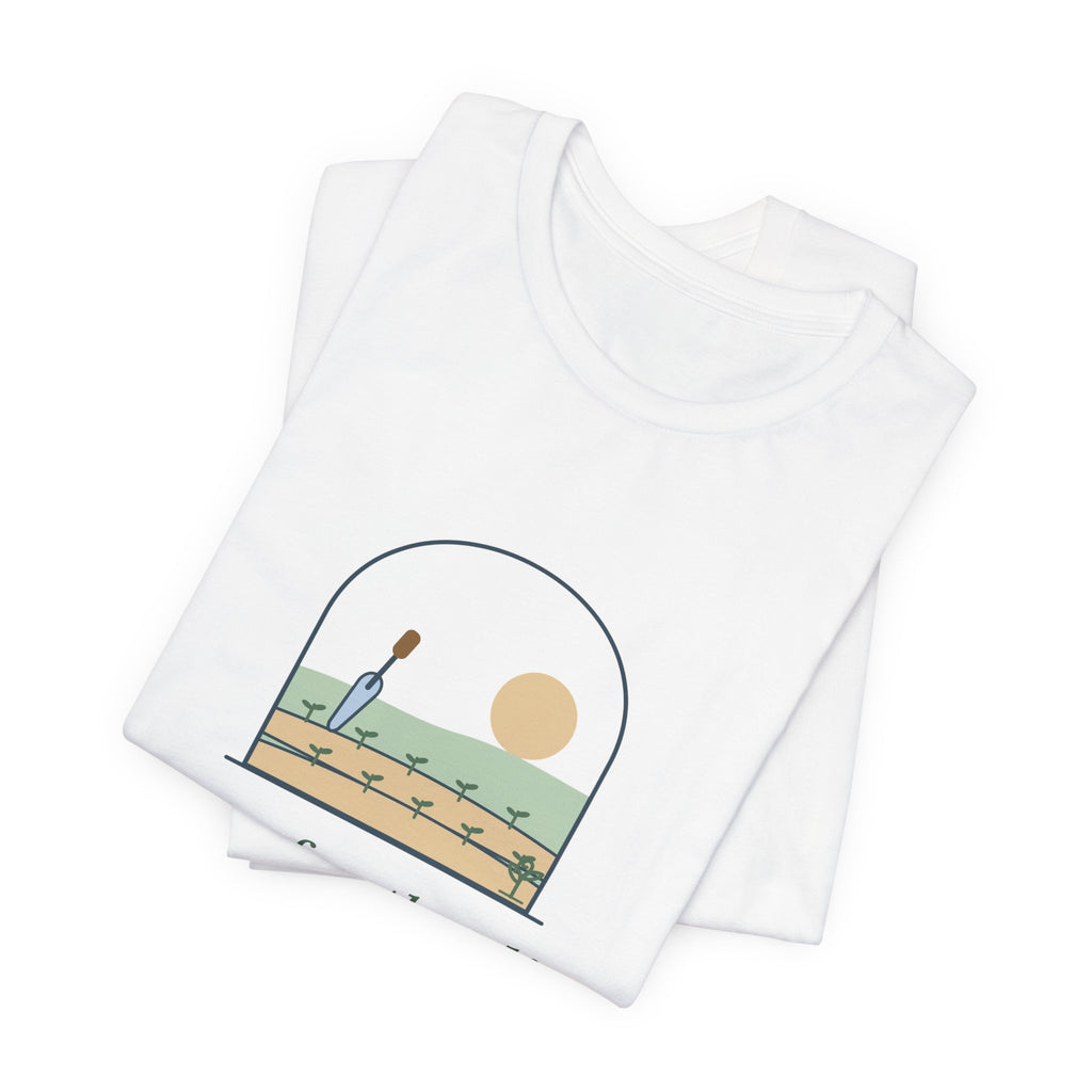 Gardening T-Shirt - Here for the Dirt and the Quiet. Garden Window Tee for Gardeners