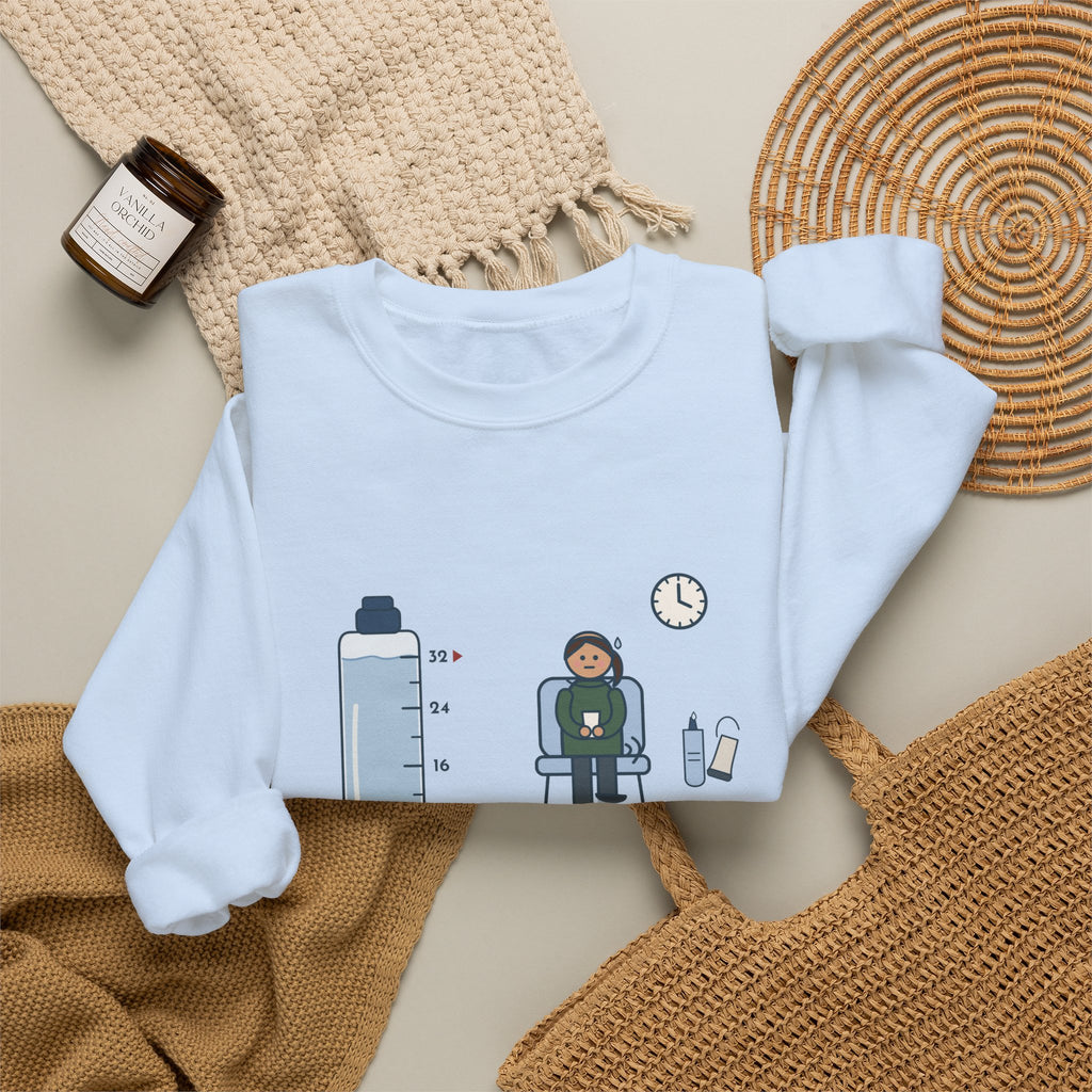 Ultrasound Tech Crewneck Sweatshirt - Drink 32 Ounces. Now Hold It Until I Call You.