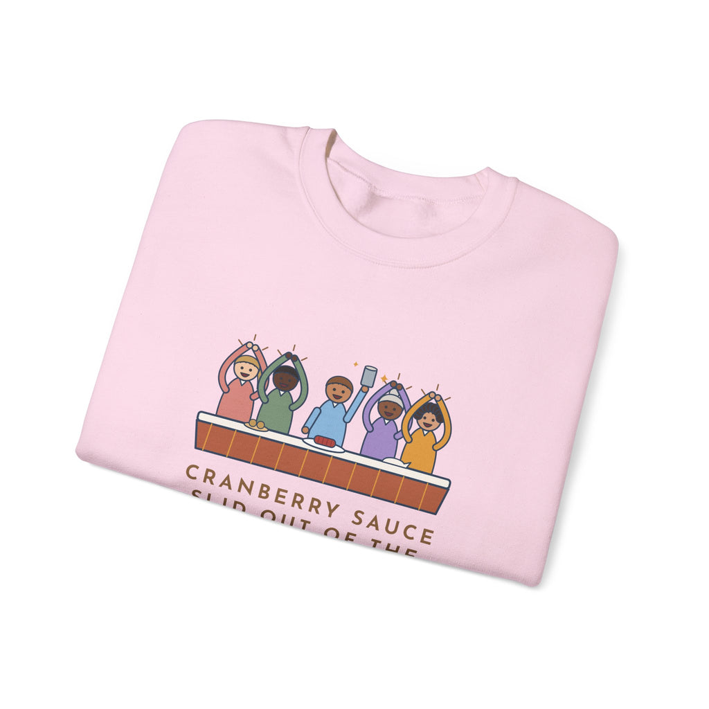 Thanksgiving Sweatshirt, Cranberry Sauce Out of the Can in One Piece, The Table Applauded, Funny Cranberry Ovation Crewneck
