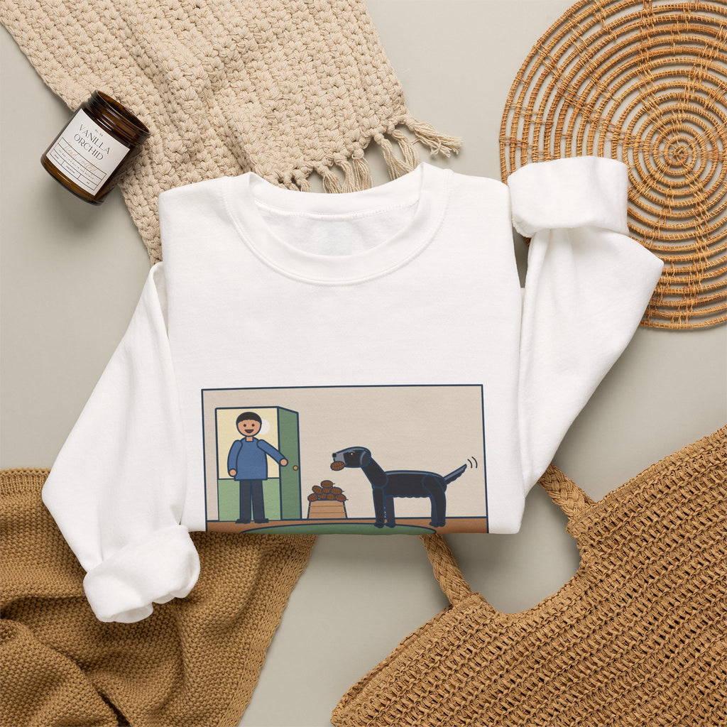 Flat-Coated Retriever Sweatshirt, Turned Ten This Year, Still Brings a Pinecone to the Door Every Time, Funny Homecoming Crewneck
