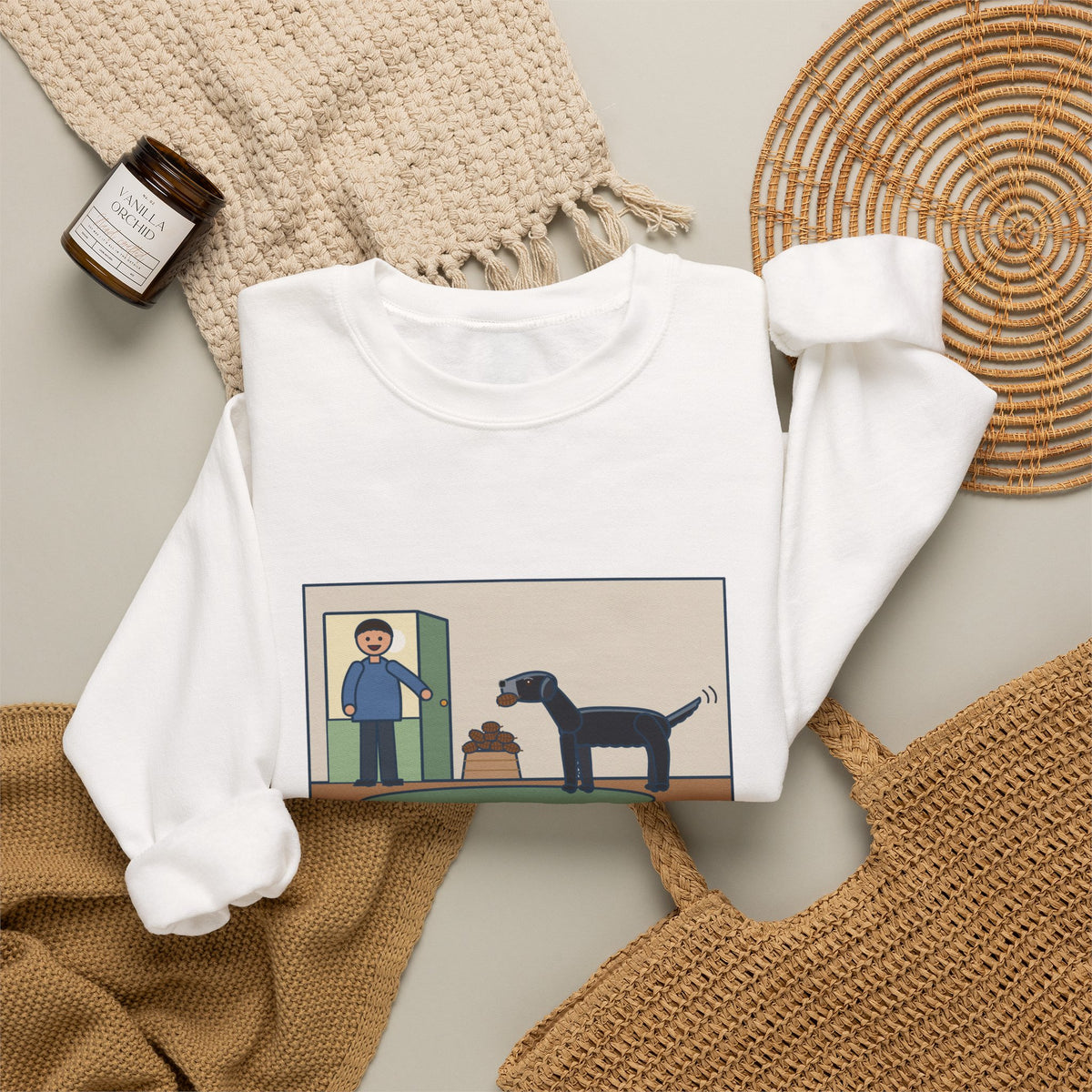 Flat-Coated Retriever Sweatshirt, Turned Ten This Year, Still Brings a Pinecone to the Door Every Time, Funny Homecoming Crewneck