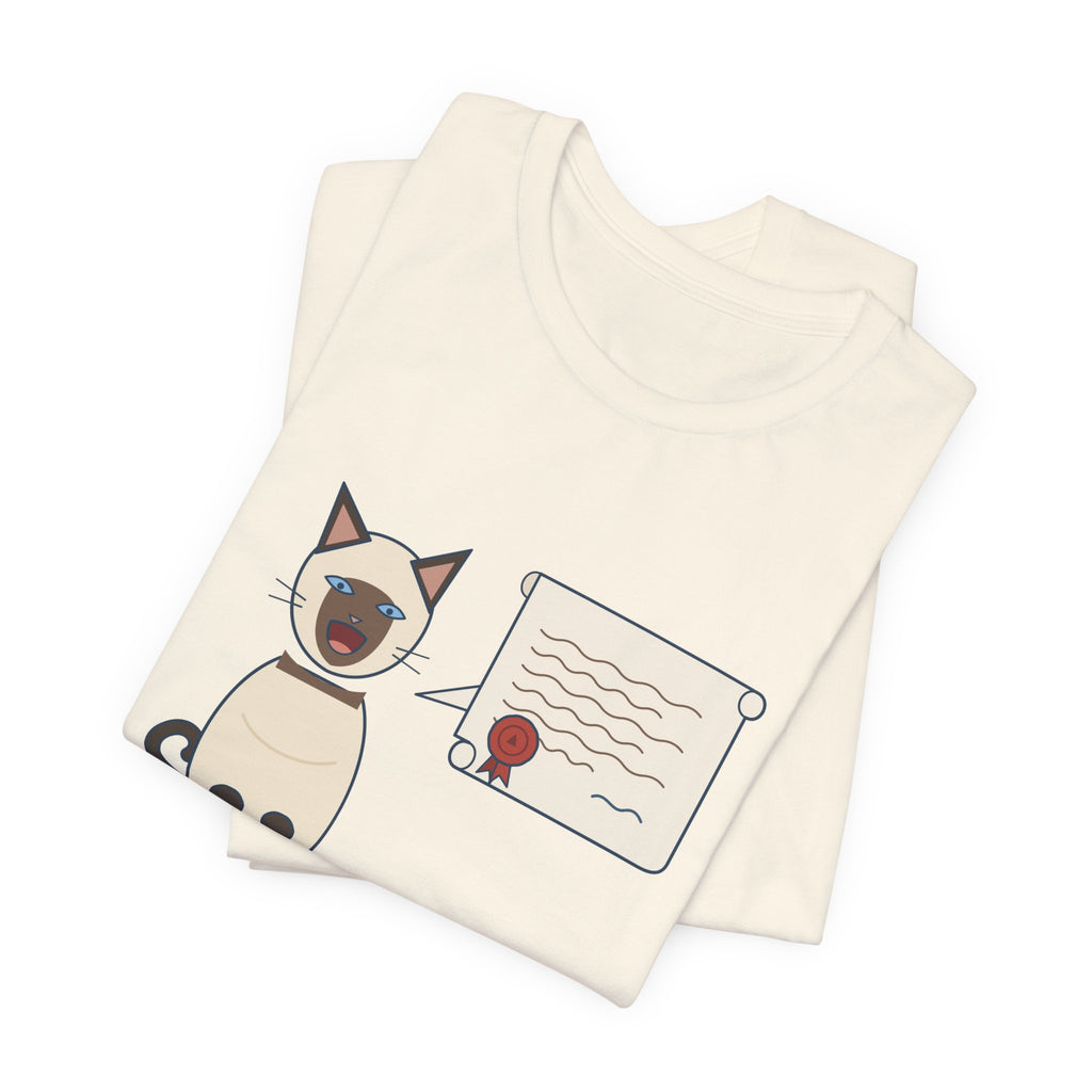 Siamese Cat T-Shirt - Fluent in Complaint Seal Point Cat Lover Tee
