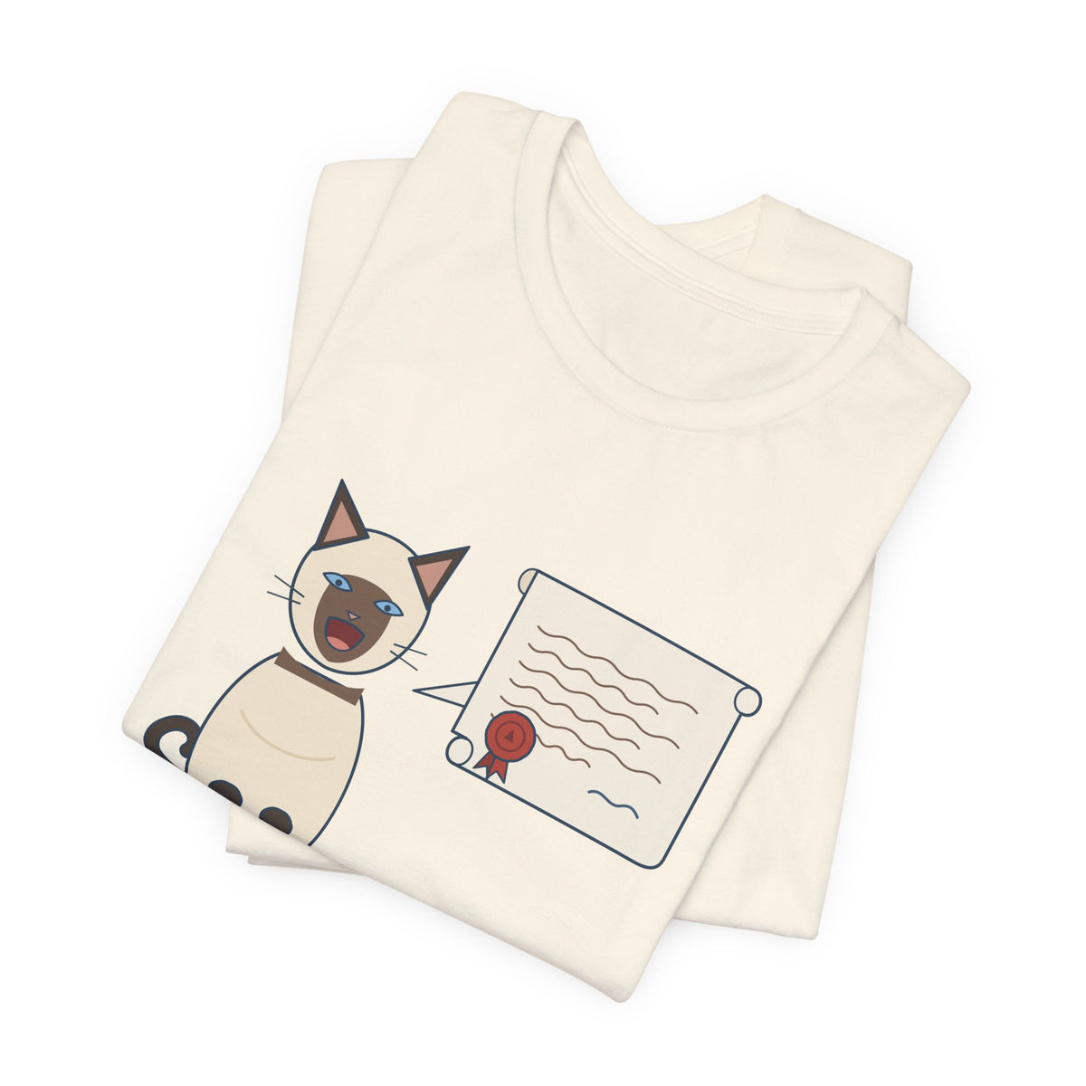Siamese Cat T-Shirt - Fluent in Complaint Seal Point Cat Lover Tee
