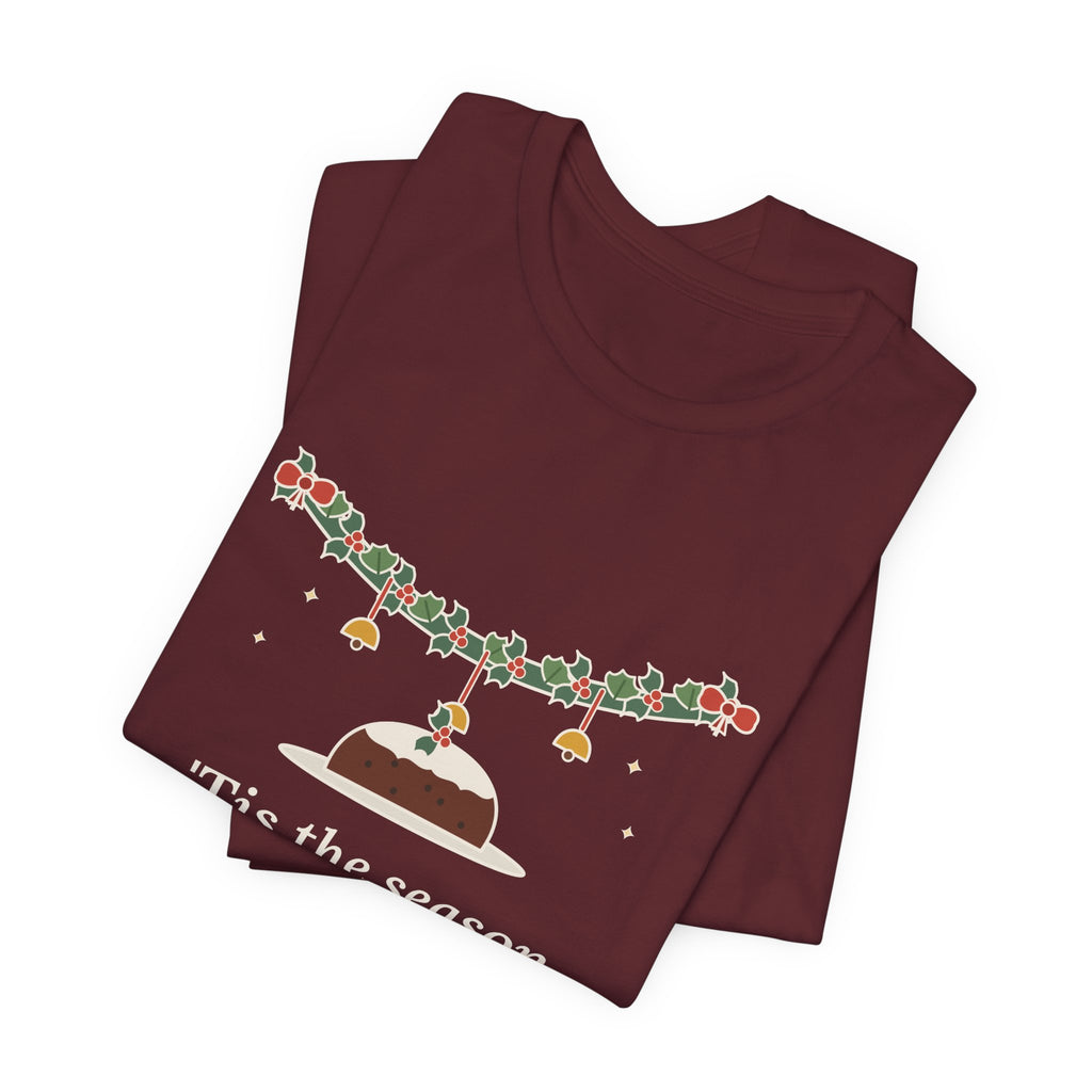 Oliphant Quote T-Shirt, Tis the Season to Be Jolly, Christmas Holly Swag Tee