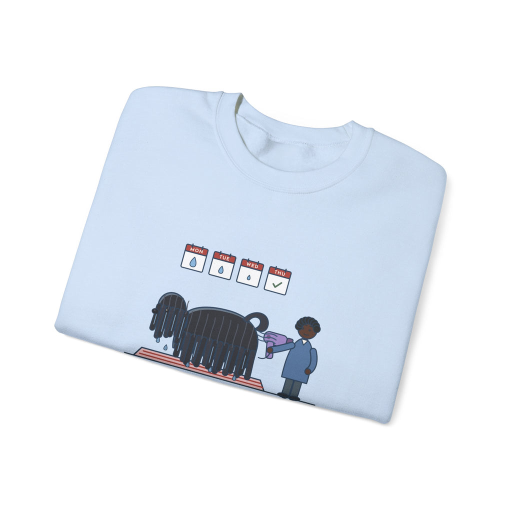 Puli Dog Crewneck Sweatshirt - Came In From the Rain Monday, Dried by Thursday