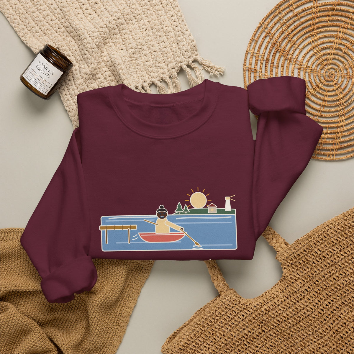 Our Doubts Are Traitors Sweatshirt, Literary Shakespeare Quote Crewneck with Dawn Rowboat