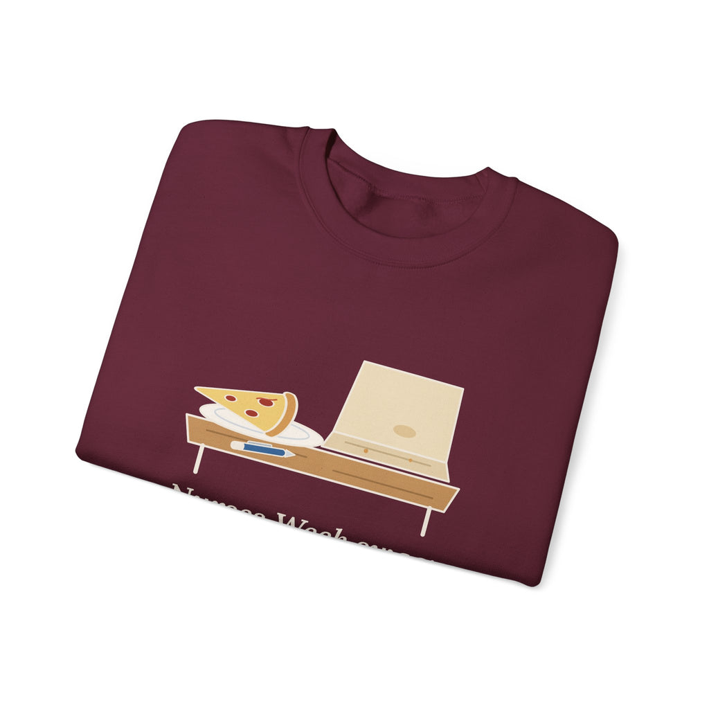 Nurses Week Crewneck Sweatshirt - Nurses Week Swag: One Pen, One Cold Slice.