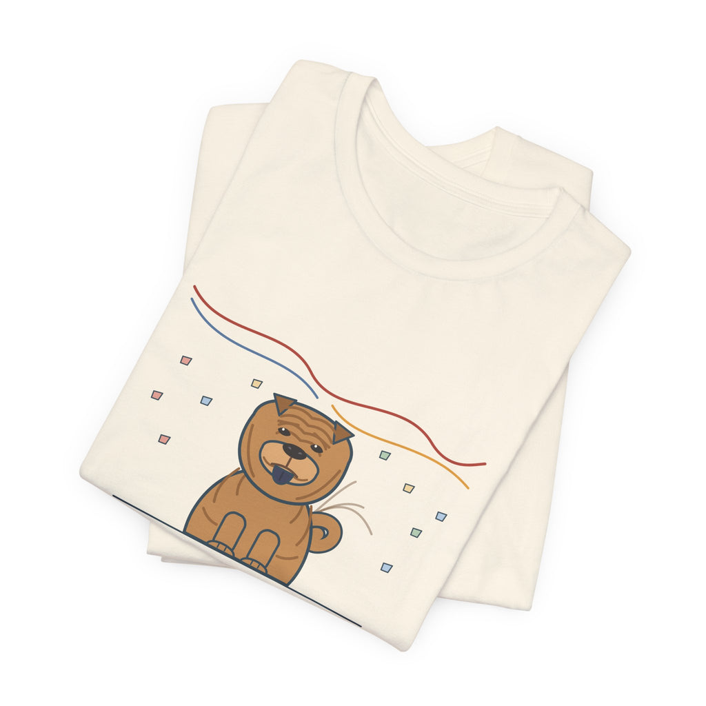 Shar-Pei T-Shirt - Happiest Dog in the House, Face Says Otherwise Funny Wrinkle Dog Tee