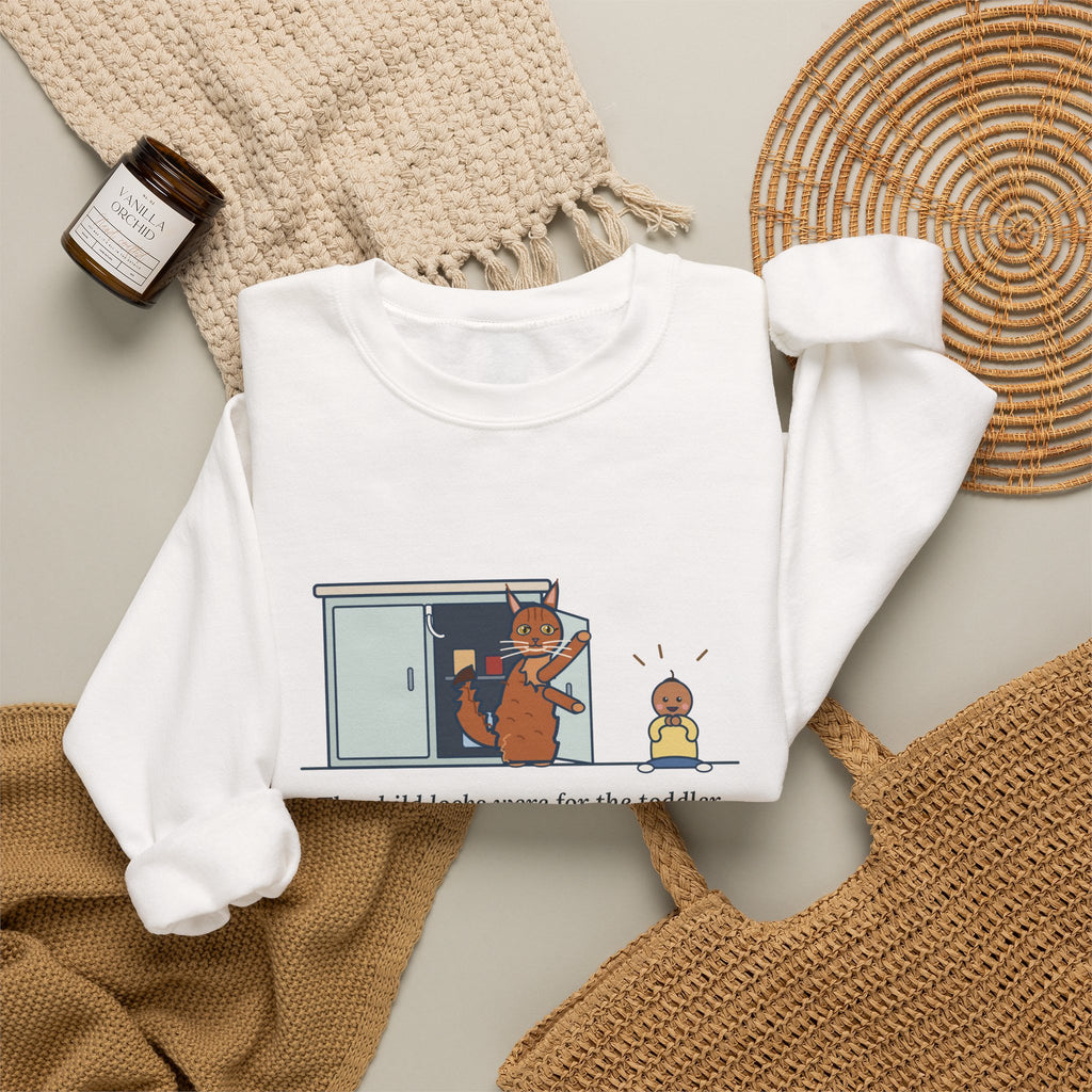 Somali Cat Crewneck Sweatshirt - The Somali Learned the Child Locks First Cat Lover Gift