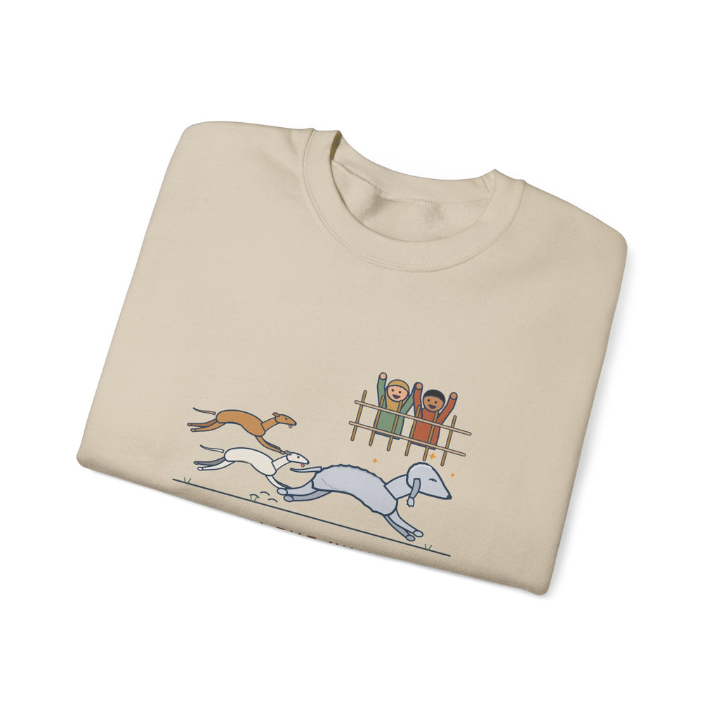 Bedlington Terrier Crewneck Sweatshirt - Outran the Whippets, Still Fluffy