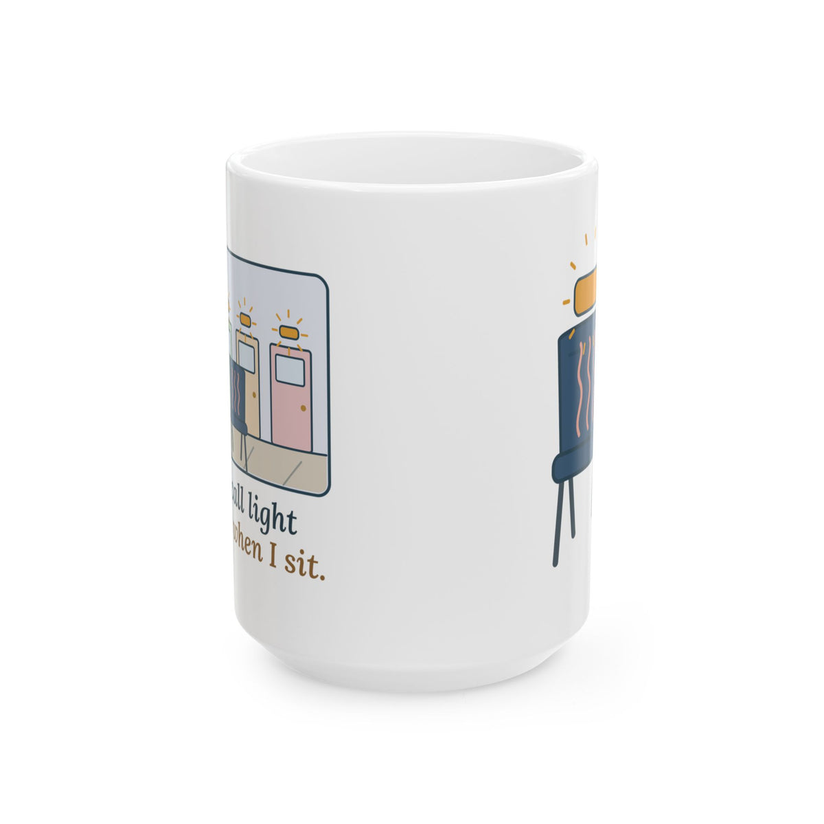 Large 15oz Certified Nursing Assistant Mug - The Call Light Knows When I Sit. Nurse Aide Gift