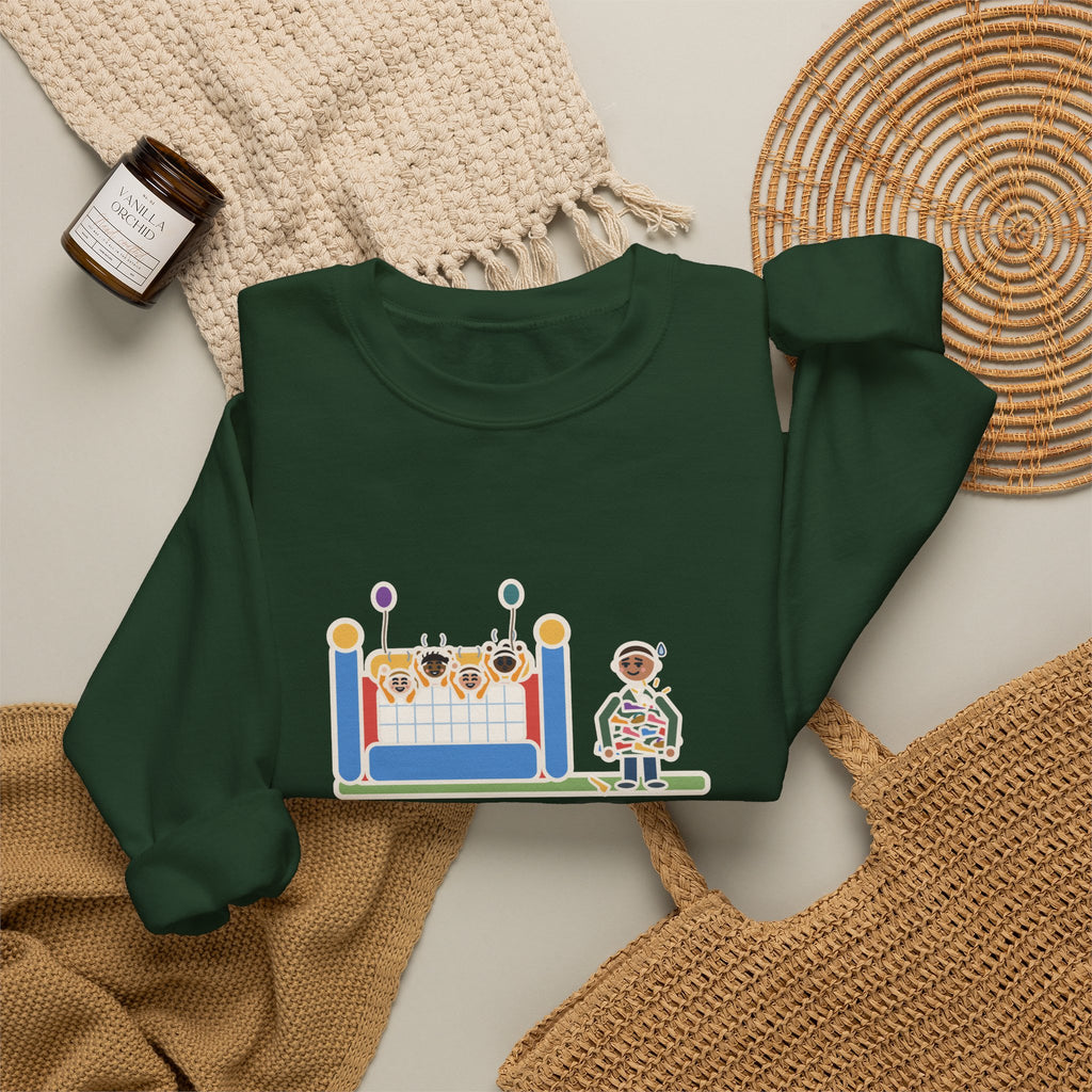 Birthday Party Sweatshirt, Sixteen Kids, One Bounce House, and I Held Every Shoe, Funny Backyard Party Crewneck