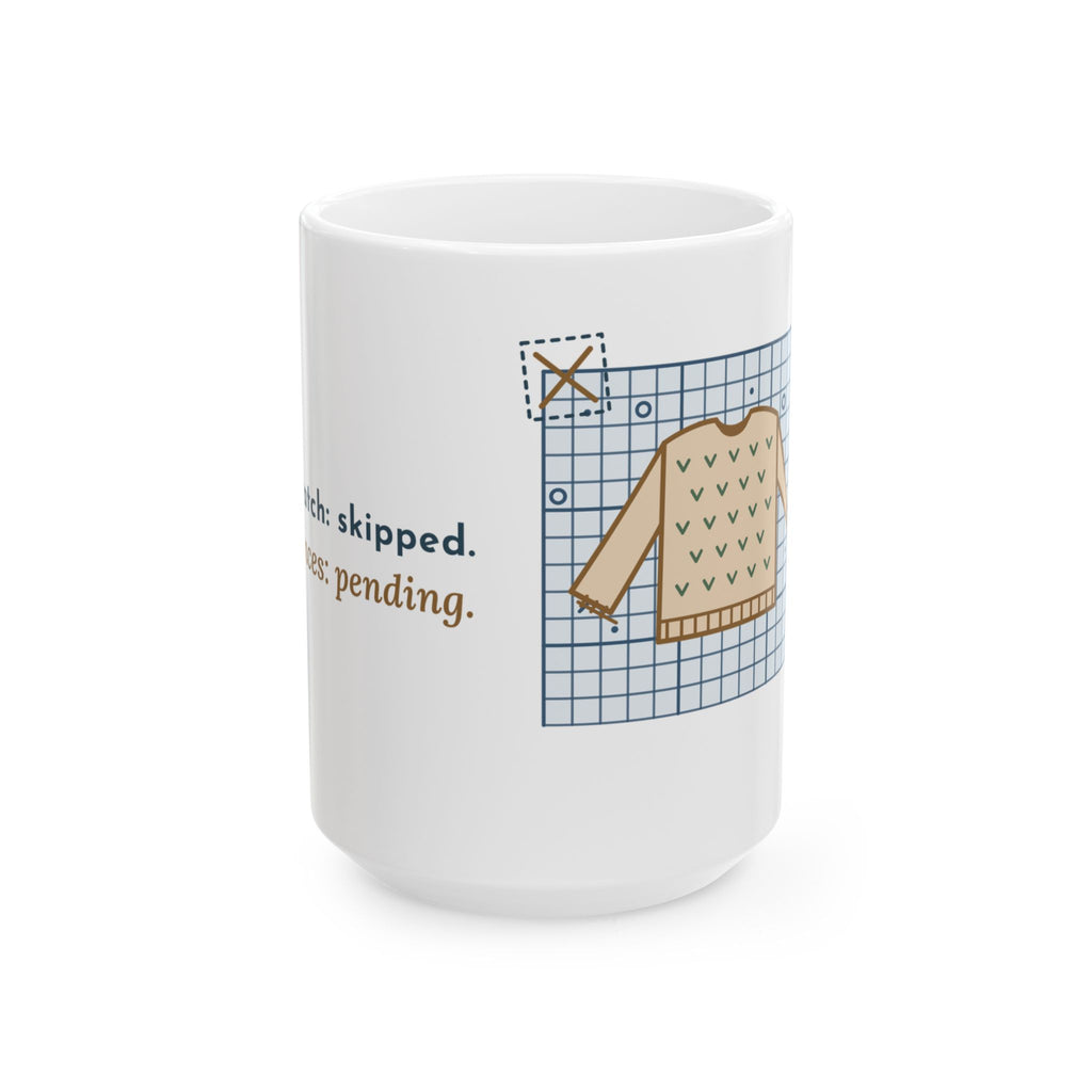 Big 15oz Knitting Mug - Gauge Swatch: Skipped. Consequences: Pending.