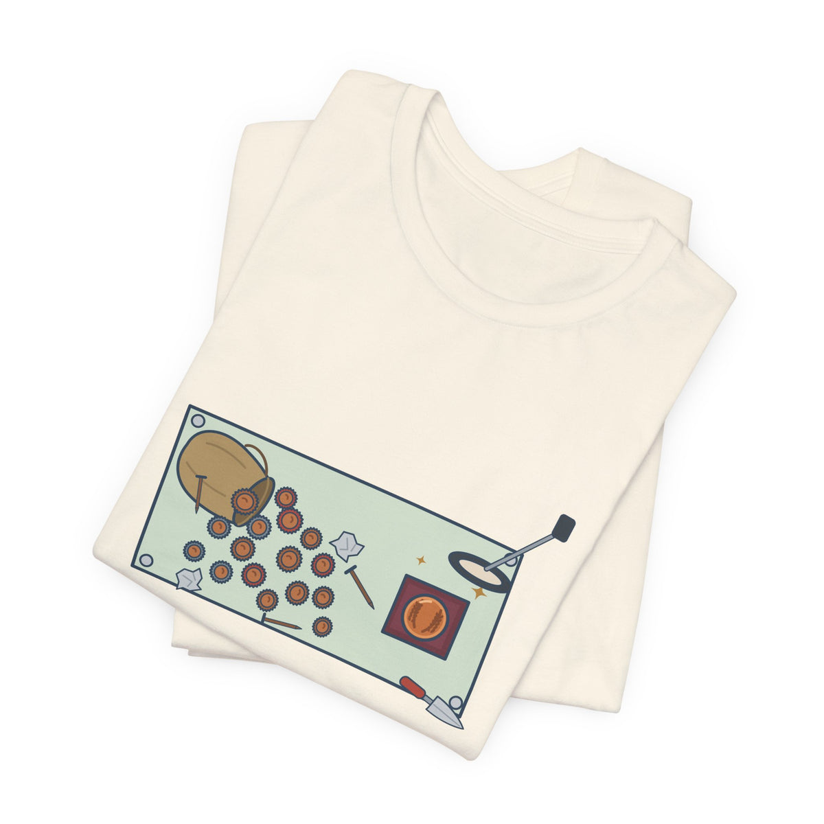 Metal Detecting T-Shirt - Forty Bottle Caps. One Wheat Penny. Funny Detectorist Tee