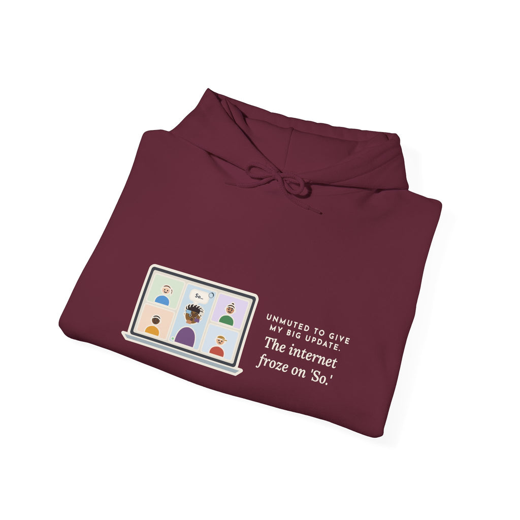 Funny Video Call Hoodie, Unmuted for My Big Update, The Internet Froze on So