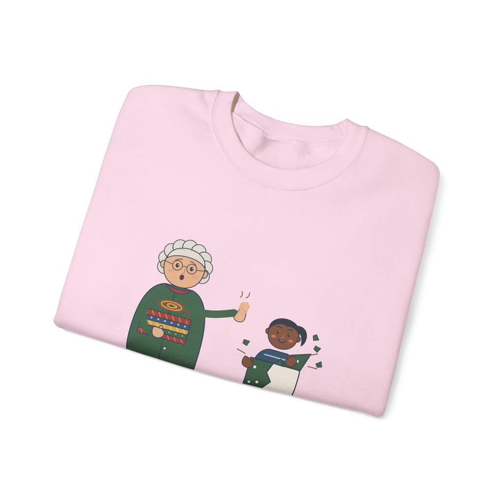 Grandma Christmas Crewneck Sweatshirt - Unwrap Carefully. I'm Reusing That Paper.