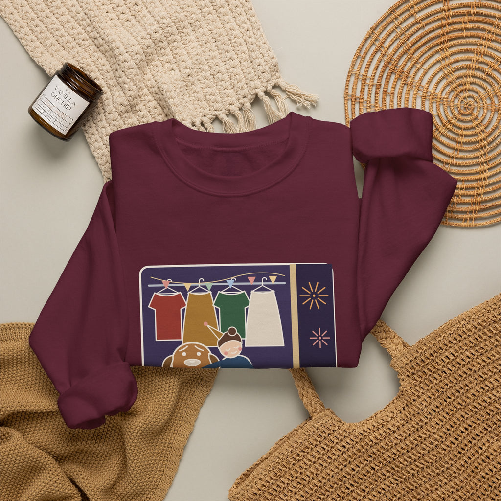 New Year 2027 Crewneck Sweatshirt - Rang in 2027 in the Closet with the Dog, Dog Mom and Dad Gift