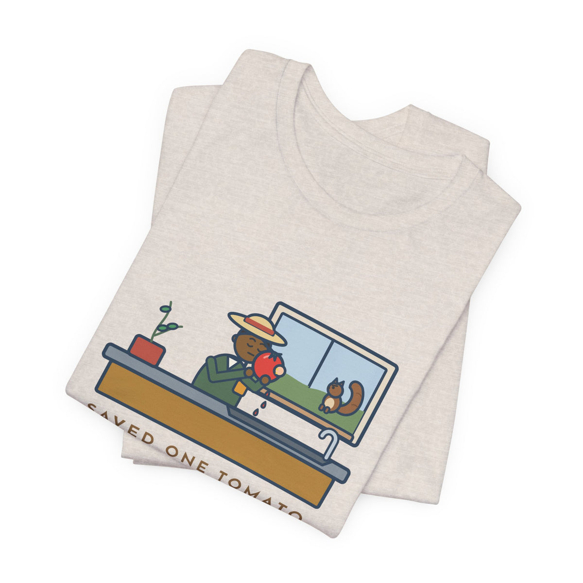 Funny Gardener T-Shirt, Saved One Tomato From the Squirrels, Sink Tomato Tee