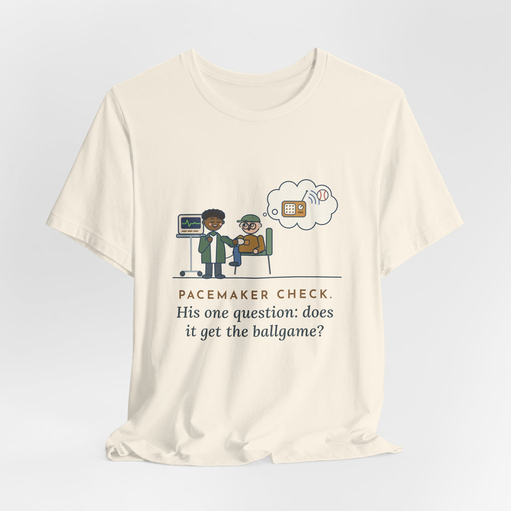 Cardiac Device Clinic Nurse T-Shirt - Pacemaker Check, Does It Get the Ballgame Funny Nurse Tee