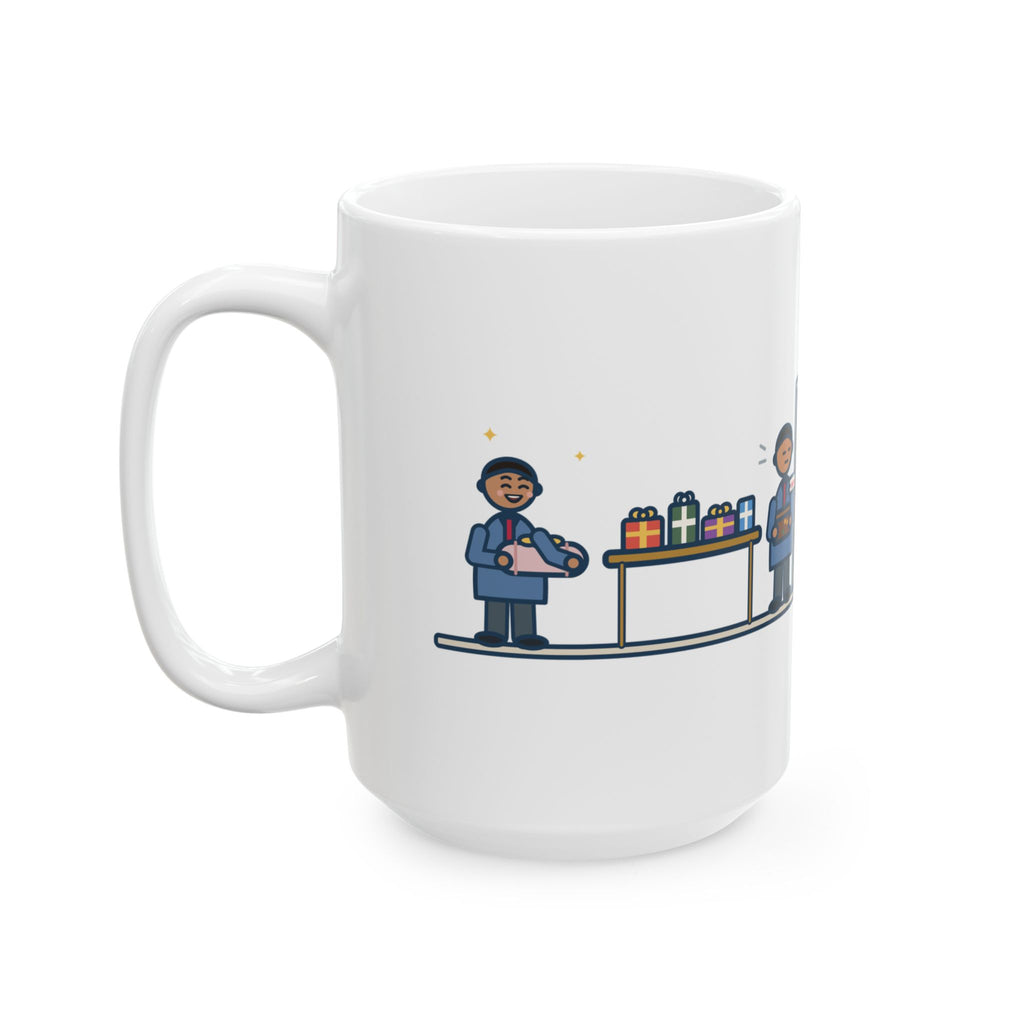 Brought a Nice Blanket, Went Home with a Fruitcake from 2019 15oz Mug, Large Funny Office Gift Swap Coffee Mug