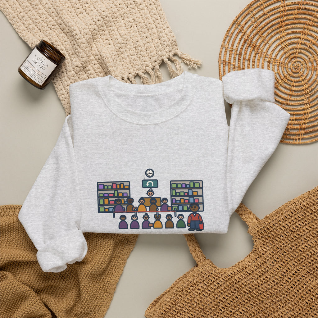 Return Line Sweatshirt, December 26, Stood in Line Longer Than I Spent Shopping, Funny Returns Desk Crewneck