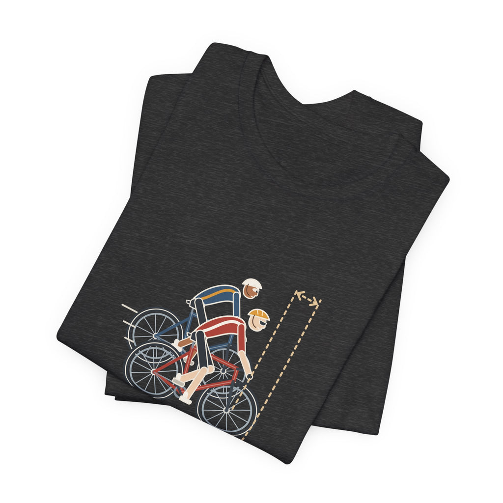 Road Cycling T-Shirt - Stop Half-Wheeling Me. Funny Group Ride Cyclist Tee