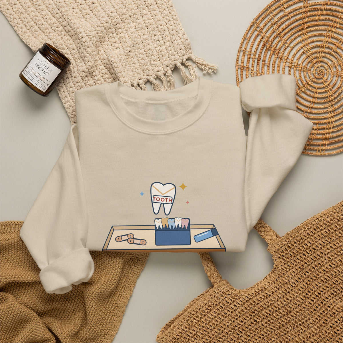 1st and 2nd Grade Teacher Crewneck Sweatshirt - Tooth Fell Out? I Have an Envelope for That