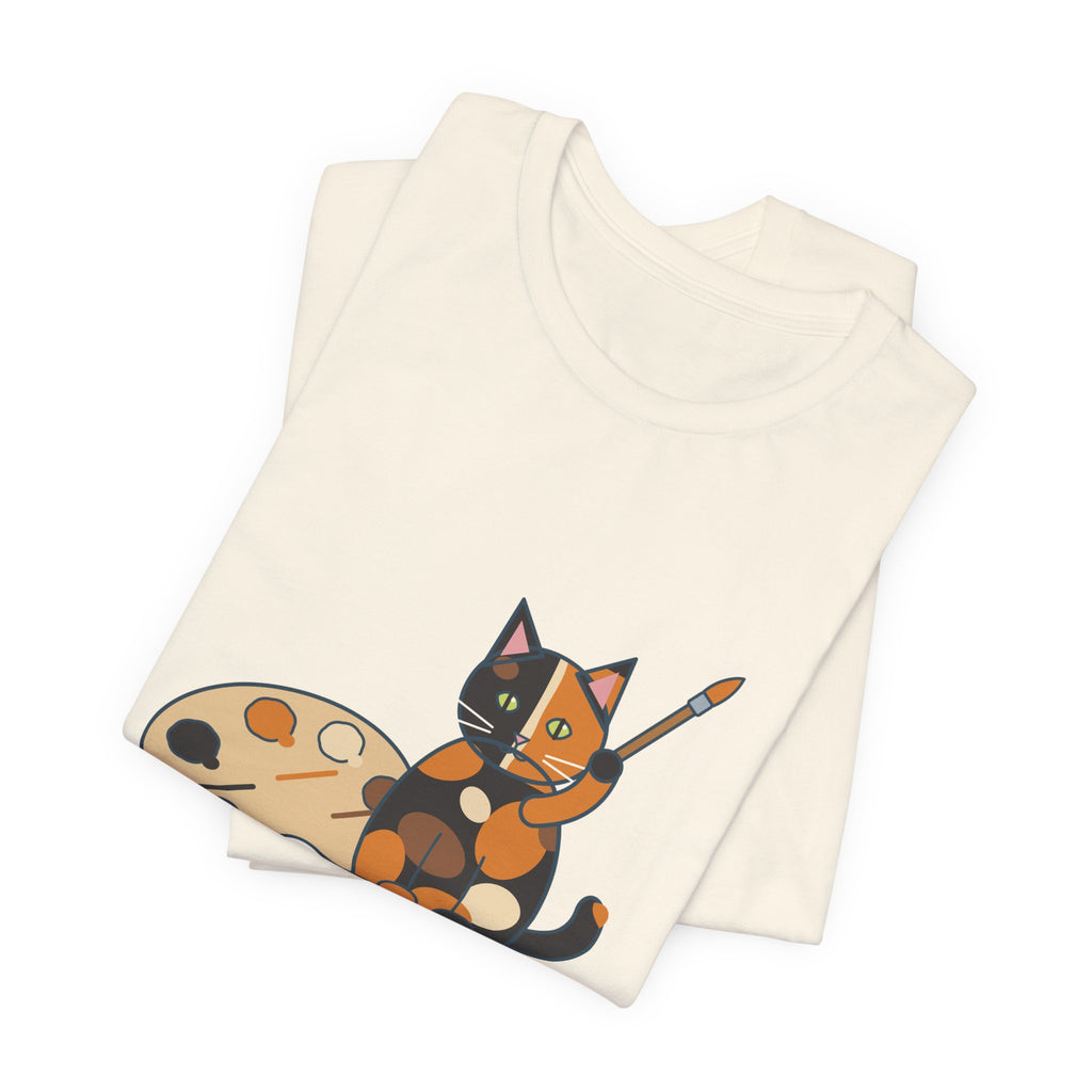Tortoiseshell Cat T-Shirt - Made From Leftover Cat Colors Tortie Cat Tee