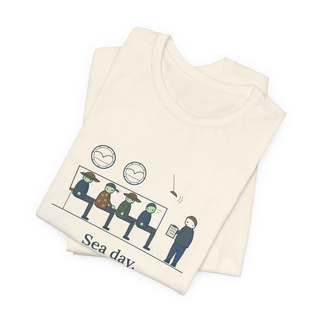 Cruise Ship Nurse T-Shirt - Sea Day. Forty Passengers, One Shade of Green.