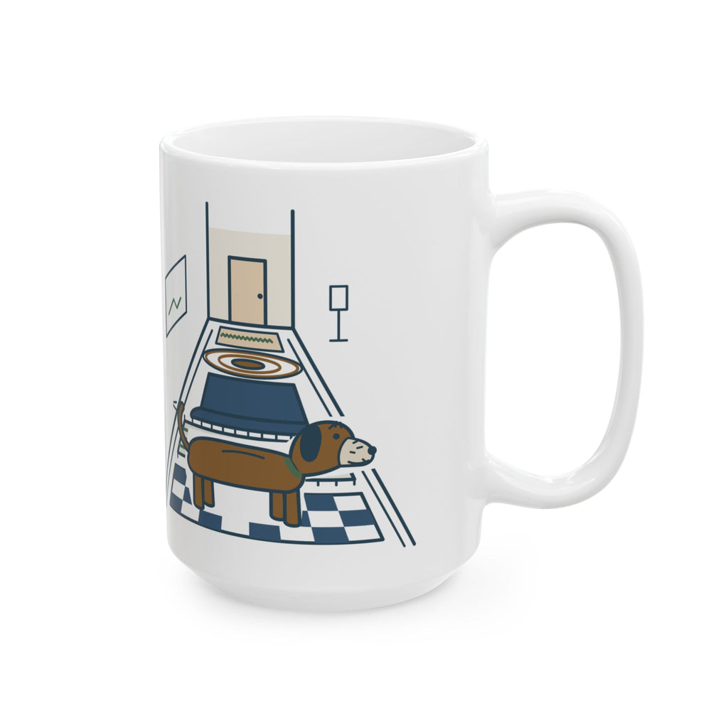 Large 15oz Senior Dogs Mug - Rugs Down the Hallway, for Traction Old Dog Lover Mug