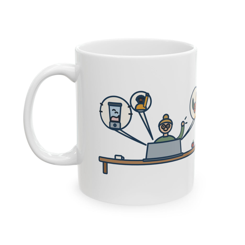 Online Teacher Coffee Mug - A Blender, a Rooster and One Answer