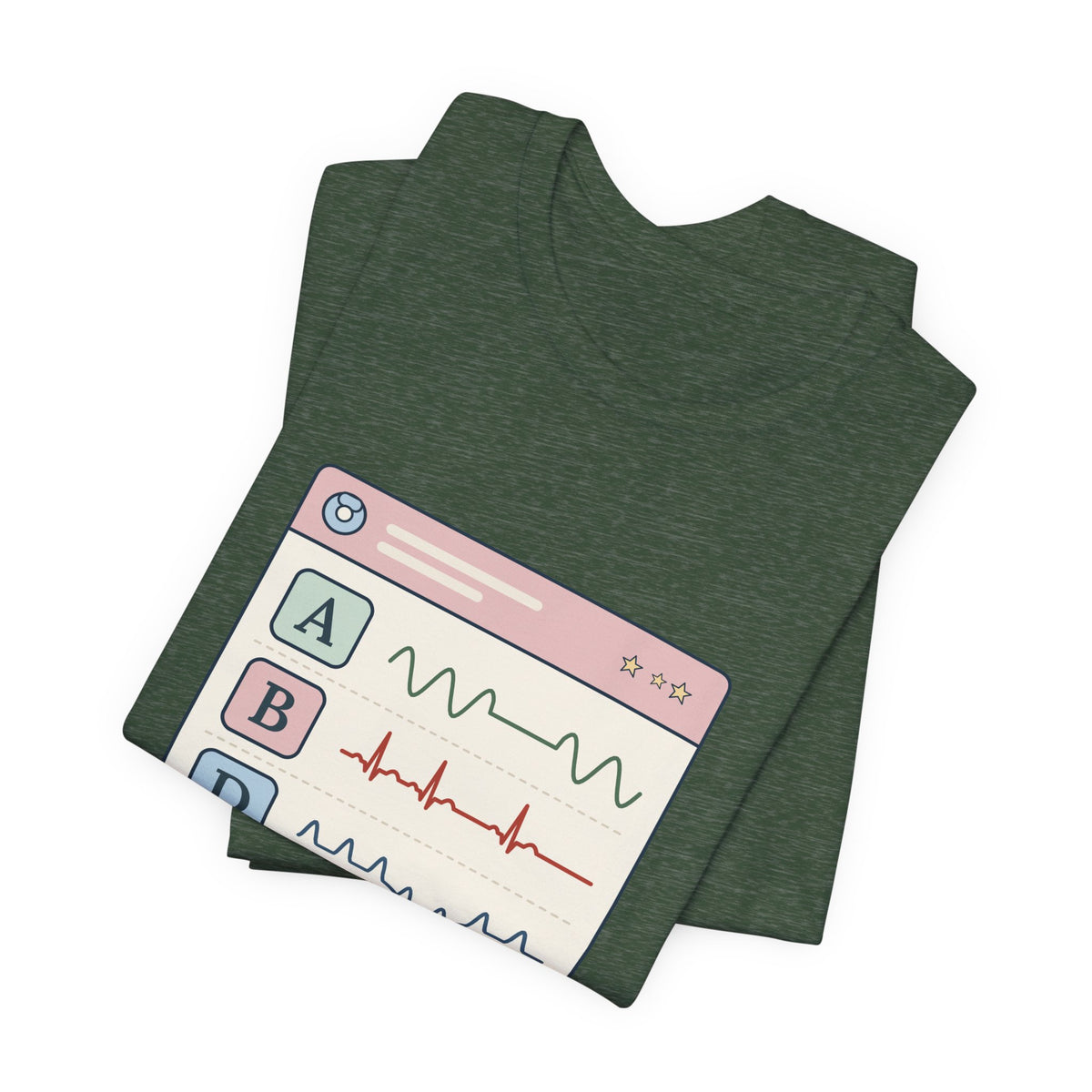 NICU Nurse T-Shirt - A's, B's and D's. Not a Report Card. Neonatal Nurse Humor Tee
