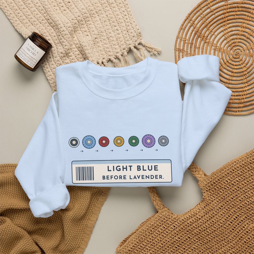 Phlebotomist Crewneck Sweatshirt - Light Blue Before Lavender Lab Gift
