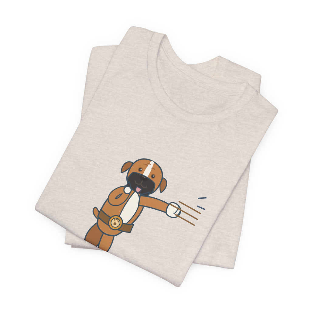 Boxer Dog T-Shirt - Every Hello Comes With a Left Hook Funny Boxer Owner Tee
