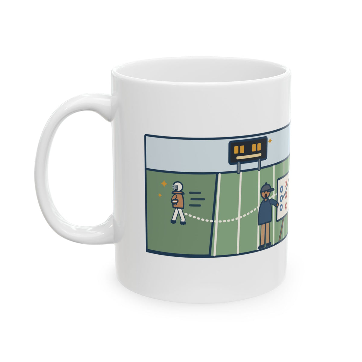 Football Coach Mug, Drew Up the Play, The Quarterback Ran It Backward and Scored, Funny Coffee Mug 11oz