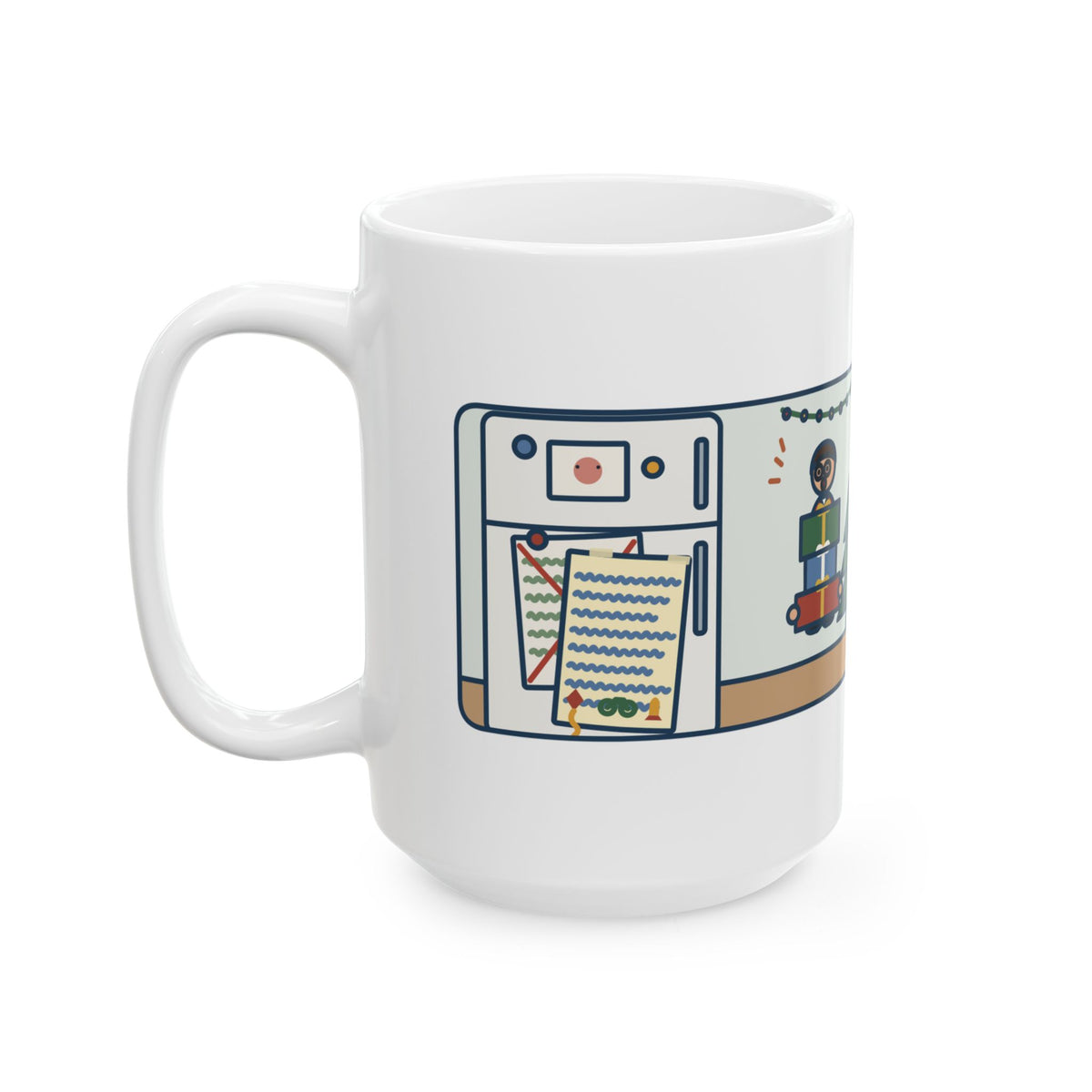Kids Wrote One in November, Rewrote It on December 23 15oz Mug, Large Funny Christmas List Coffee Mug