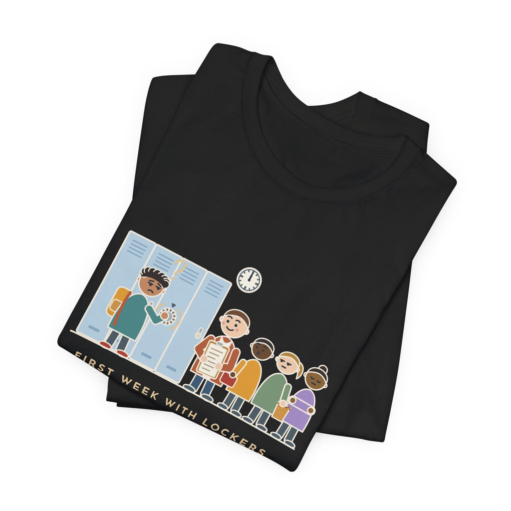 6th Grade Teacher T-Shirt - First Week With Lockers, Combination Forgotten by Lunch