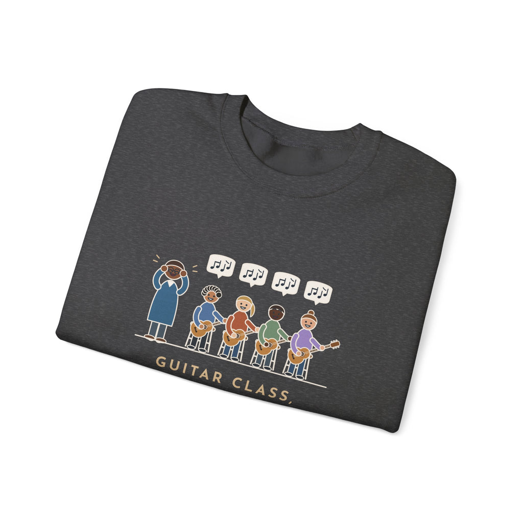 Guitar Class Teacher Crewneck Sweatshirt - Every Kid Found the Same Riff Music Teacher Gift