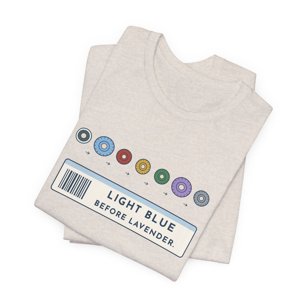 Phlebotomist T-Shirt - Light Blue Before Lavender Order of Draw Tee
