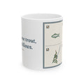 Fly Fishing Coffee Mug - Caught: One Trout, Three Willows Angler Gift Mug