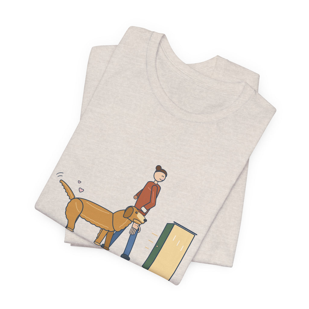 Golden Retriever T-Shirt - Walks Me Inside by the Wrist. Soft-Mouth Golden Tee