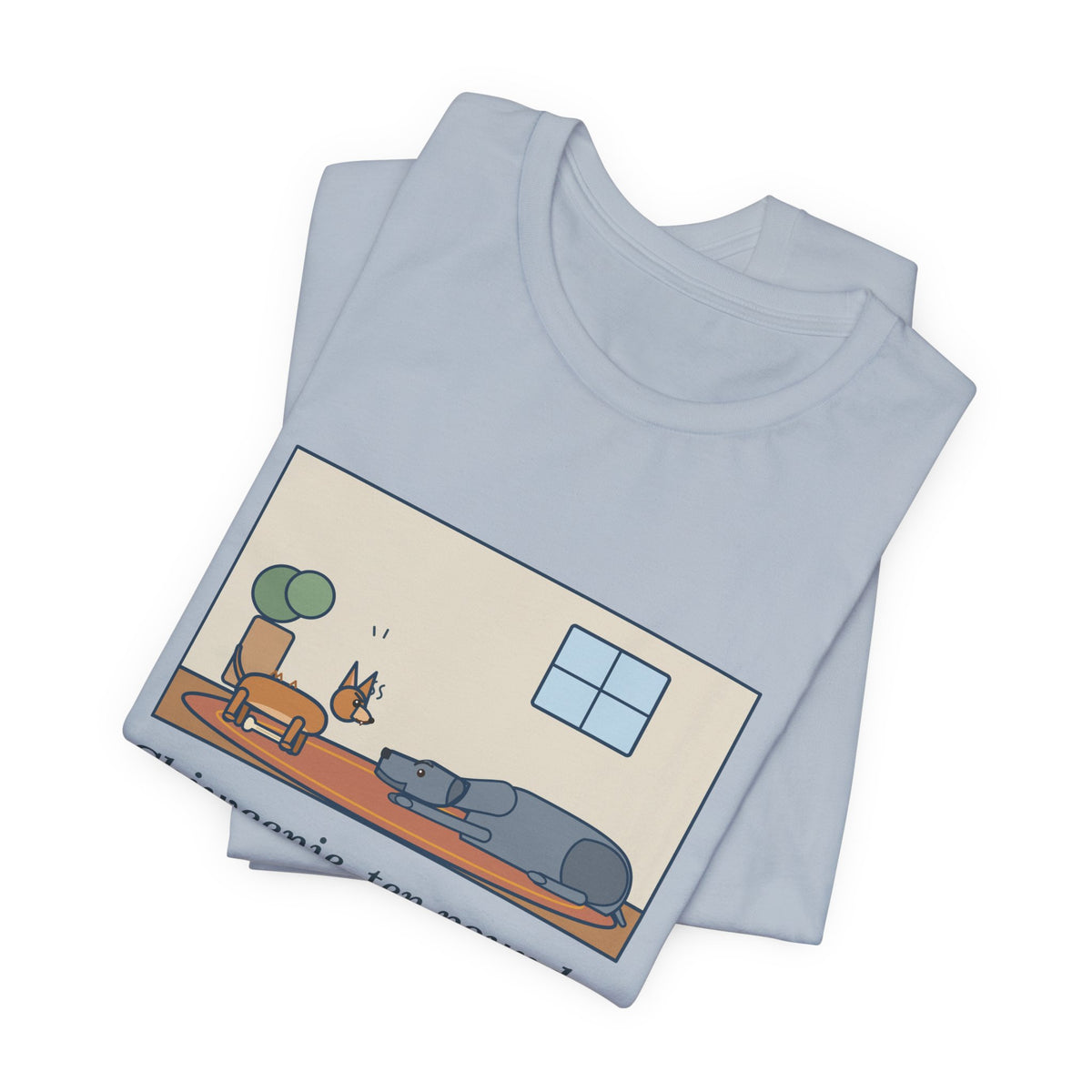 Funny Chiweenie T-Shirt, Ten Pounds, Guarded His Chew from a Great Dane, Living Room Standoff Tee