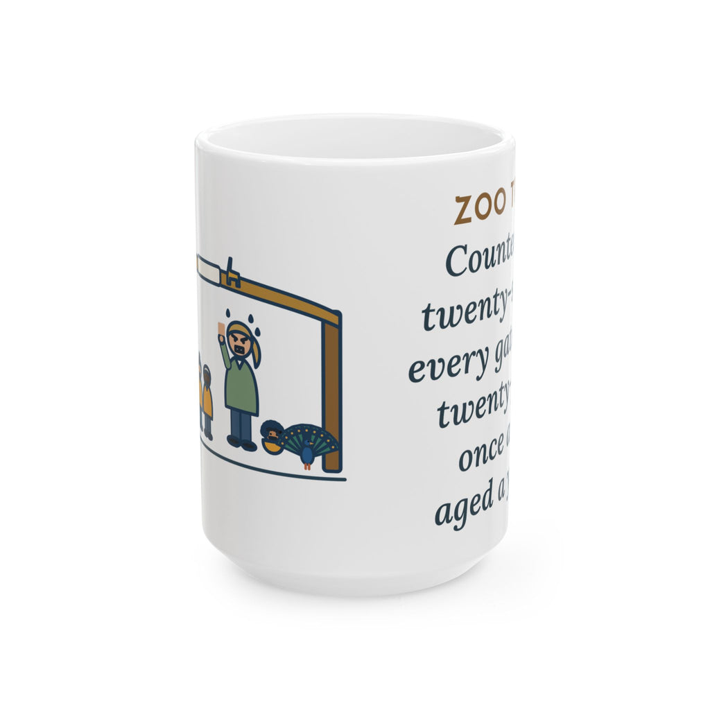 Large Field Trip Mug 15oz - Zoo Day Head Count, Twenty-Five Once