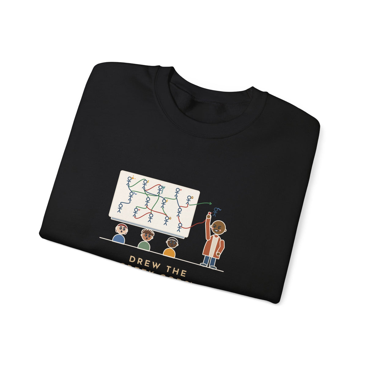 Mythology Teacher Crewneck Sweatshirt - Greek Gods Family Tree Ran Out of Whiteboard