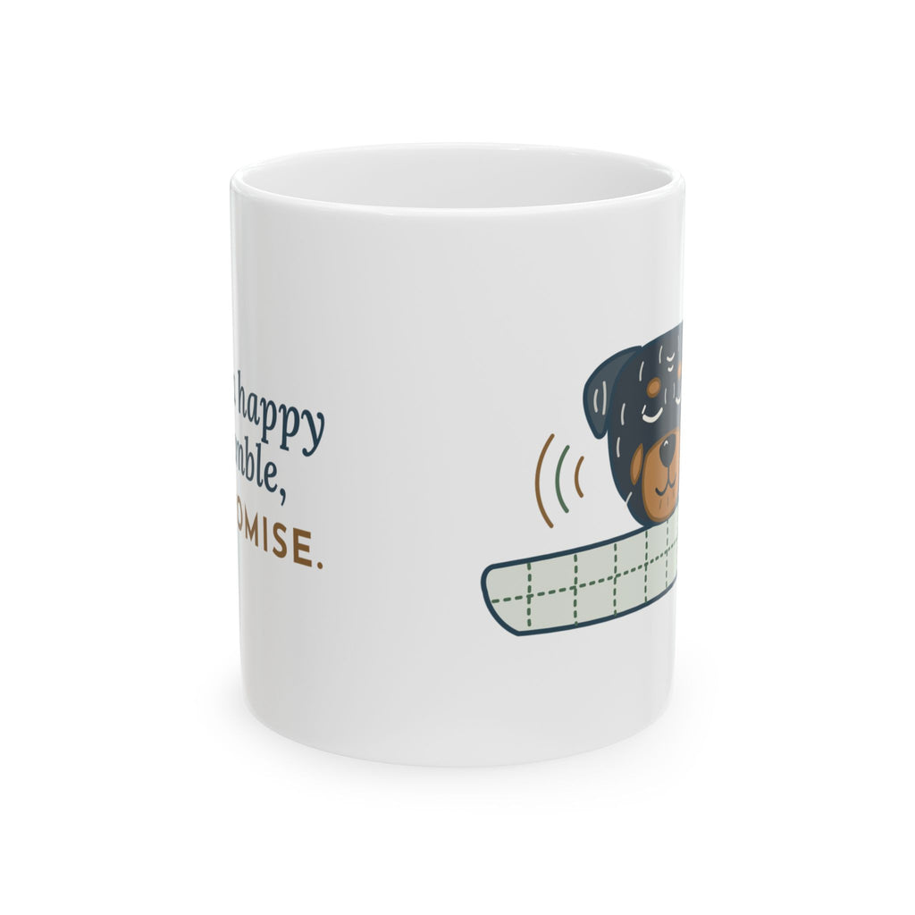 Rottweiler Coffee Mug - It's a Happy Rumble, I Promise Rottie Lover Gift Mug
