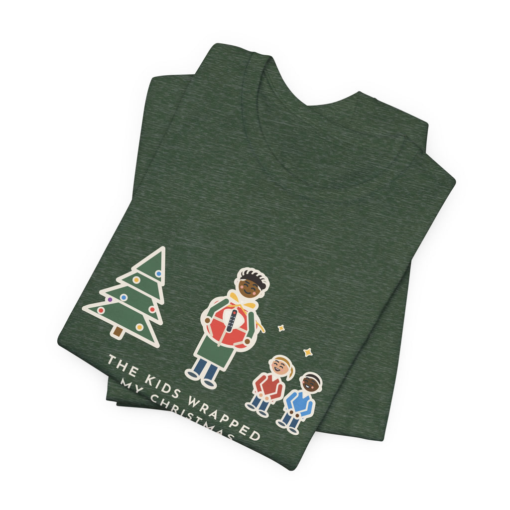 Funny Christmas Present T-Shirt, The Kids Wrapped It Themselves, It Was the TV Remote, Proud Wrappers Tee