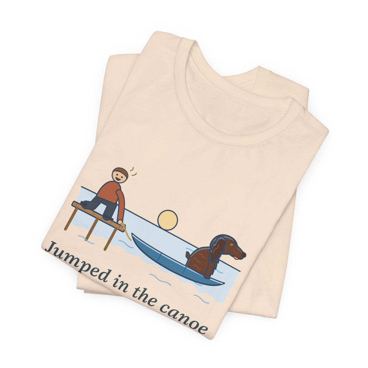 Boykin Spaniel T-Shirt - Jumped in the Canoe Before I Untied It, Funny Dock Morning Dog Tee