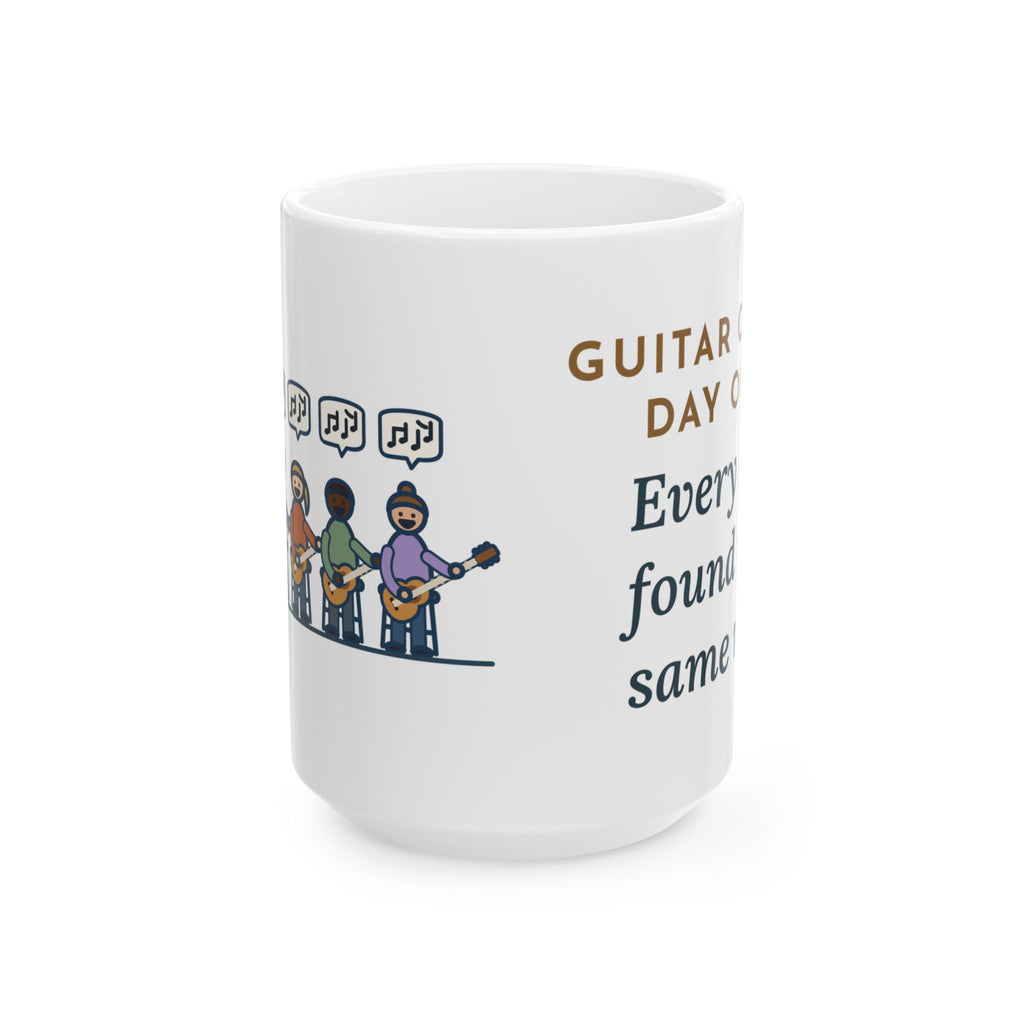 Large 15oz Guitar Class Teacher Mug - Same Riff on Day One Music Teacher Gift