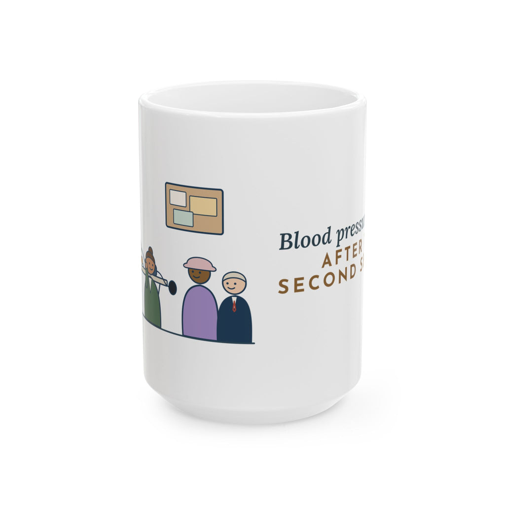 Large Faith Community Nurse Mug 15oz - Blood Pressure Checks After the Second Service